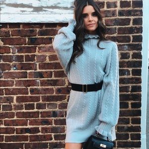 Storia Ruffle Neck Sweater Dress